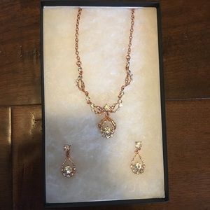 Rose Gold Prom Jewelry Set